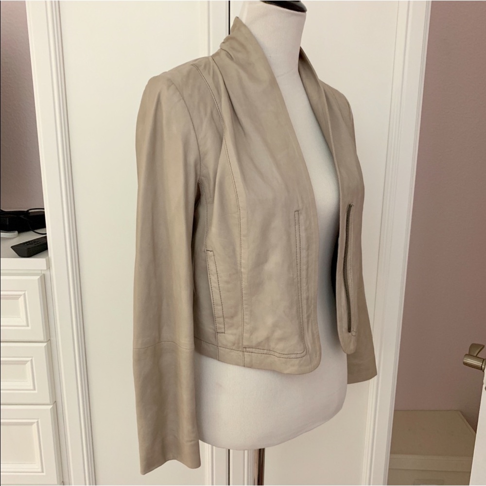 Authentic Juicy Couture Beige Leather Jacket